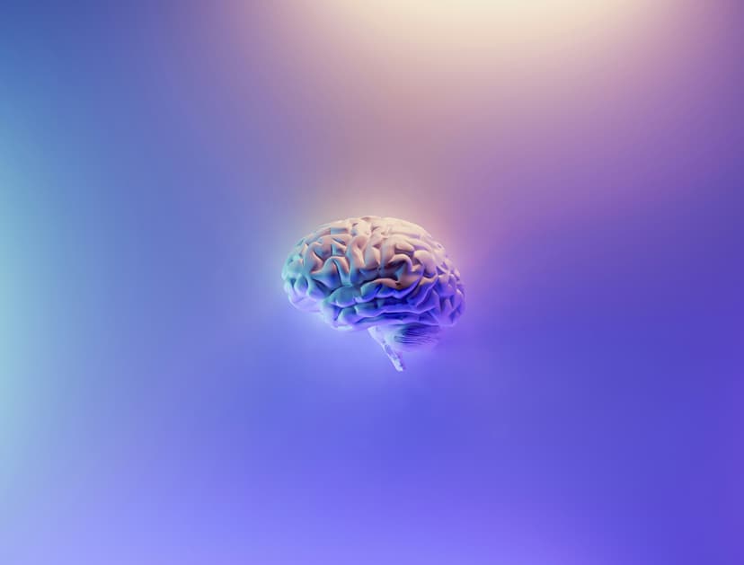 Futuristic brain visualization with neural connections